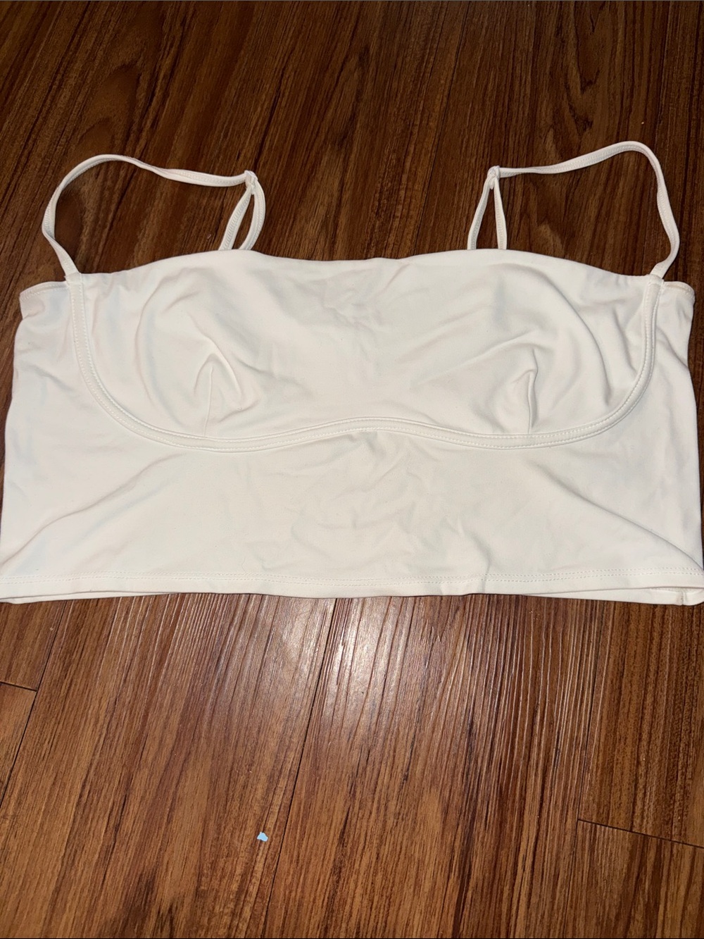 Garage White Bandeau with Spaghetti Straps
